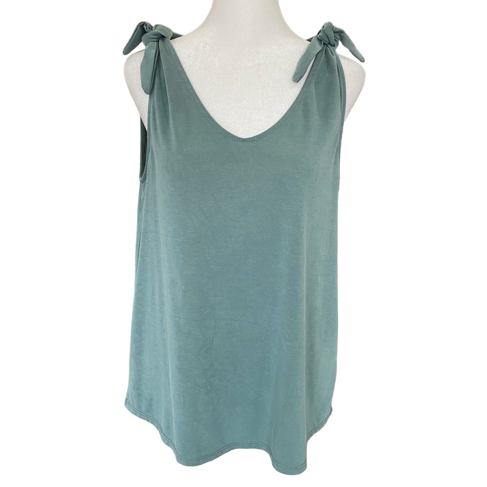 Green Envelope Sleeveless Top